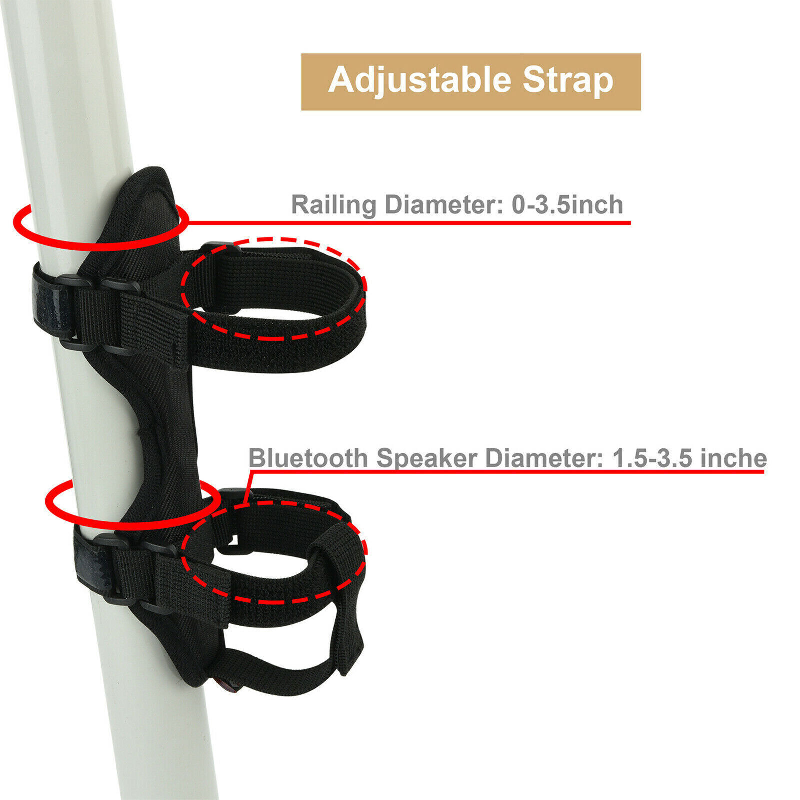 Bike Water Bottle Speaker Holder Straps No Screws MTB Bicycle Cup Mount US