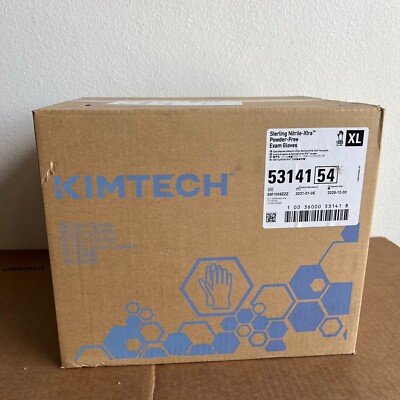 Kimtech 53141 Sterling Nitrile-Xtra Powder-Free gloves 100/Box, 10box/cs Size XL