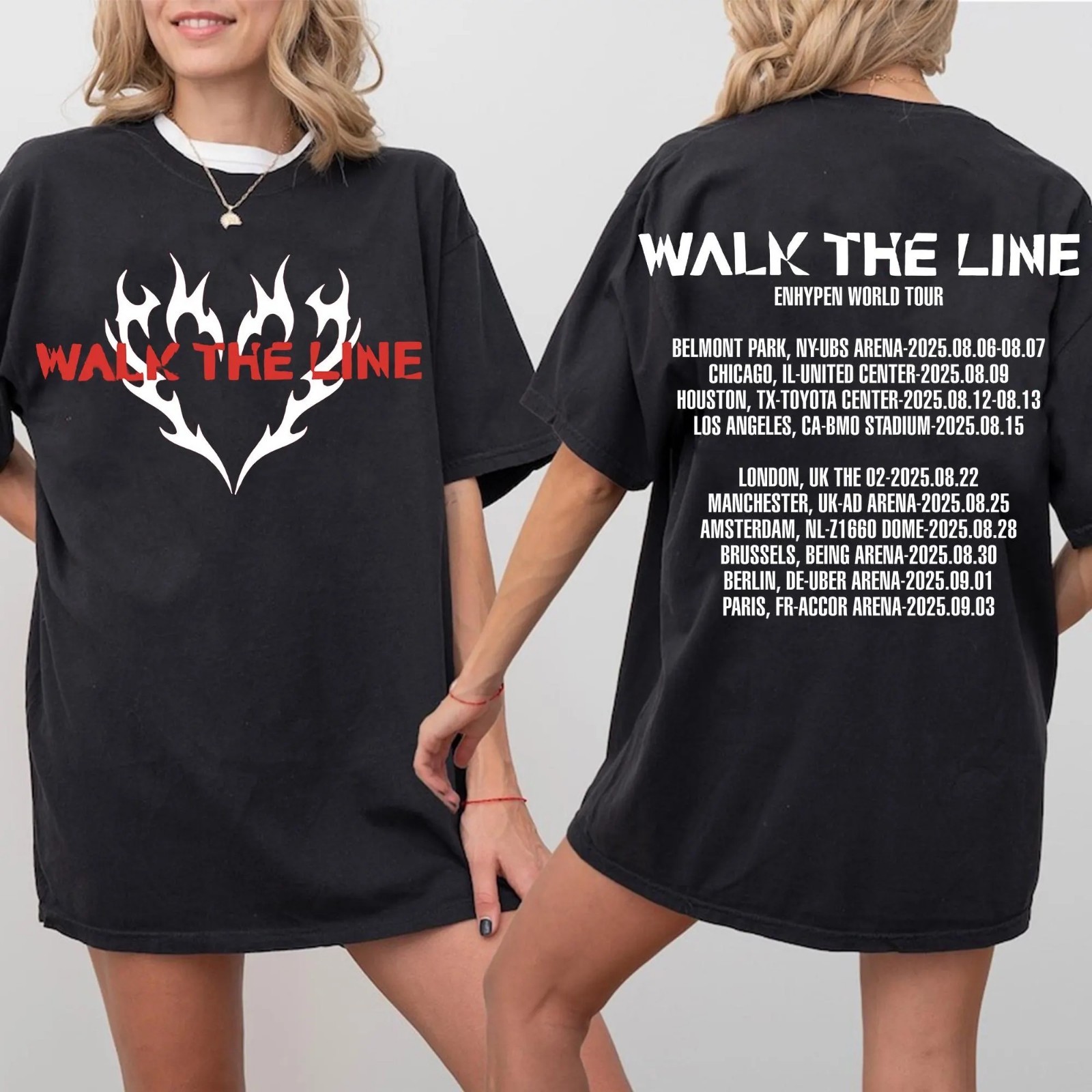 ENHYPEN Walk the Line Tシャツ　新品未開封 ENHYPEN 2025 World Tour T-Shirt Walk The Line US Europe