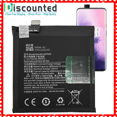 FOR ONEPLUS 7 PRO GM1910 - GM1925 REPLACEMENT BATTERY BLP699 1031100009 3880mAh