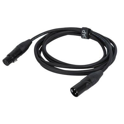 DAP FLX09 DMX/AES-EBU Kabel 6,0m - XLR male 3P auf XLR female 3P mit Klettversch