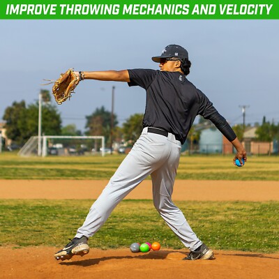 GoSports Plyometric Weighted Balls for Baseball & Softball Training - 6 Pack