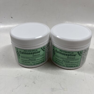 2 Pack Calmoseptine Ointment Jar Protects and Helps Heal Skin Irritations 2.5 Oz