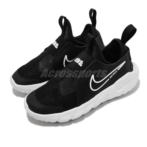

Nike Flex Runner 2 PSV Black White Kids Preschool Slip On Running DJ6040-002, Черный, Flex Runner 2 Psv