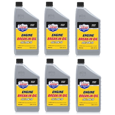 Lucas Oil High Zinc SAE 20W-50 Engine Break-In Racing Oil 1 Qt. Bottles Set of 6