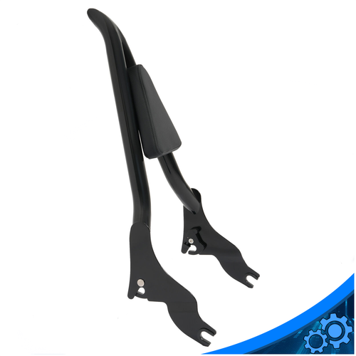 Для Harley Touring 2009-2023 2024 Серебристо-черная пассажирская спинка Сисси-бар