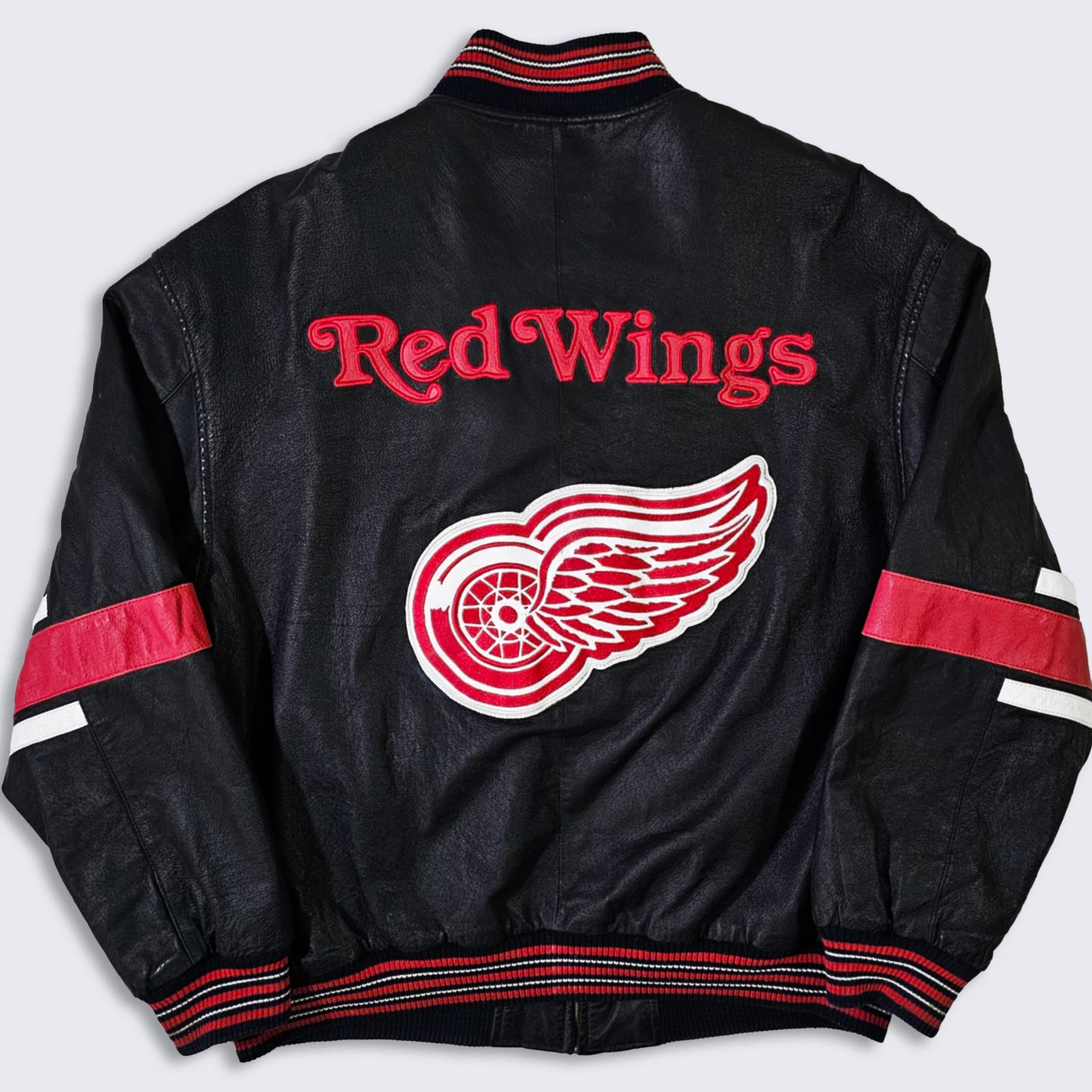 Detroit Red Wings Vintage 90s Leather Varsity Jacket - NHL Detroit Red Wings Vintage 90s Leather Varsity Jacket - NHL