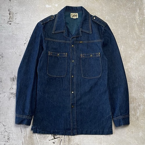 Vintage 70s LEE Chore BARN Over Coat Denim JACKET SHIRT