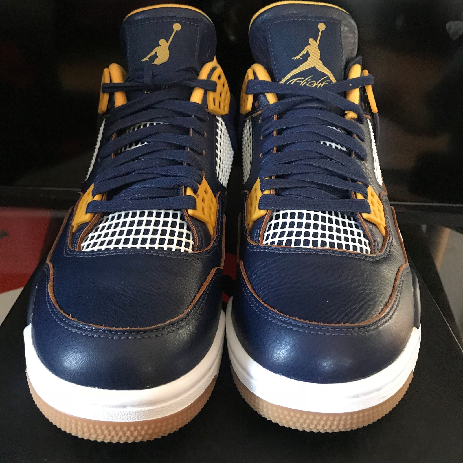 jordan 4 blue and gold
