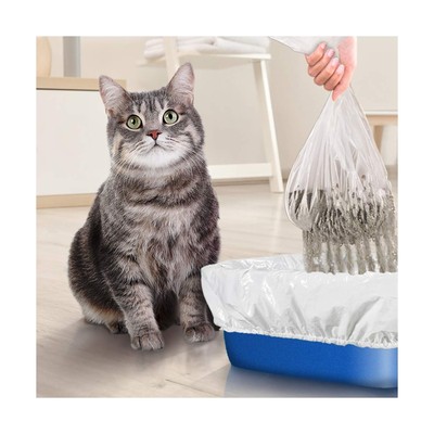 Alfapet Kitty Cat Pan Disposable, Elastic Sifting Liners- 5-Pack + 1 Solid Tr...