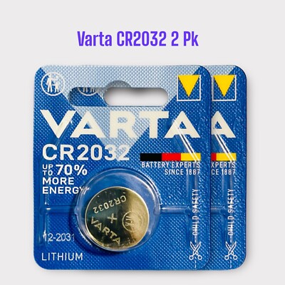 Genuine Varta Cr2032 Lithium Battery For GM Chevrolet Remote Key Fob  - 2 Pack