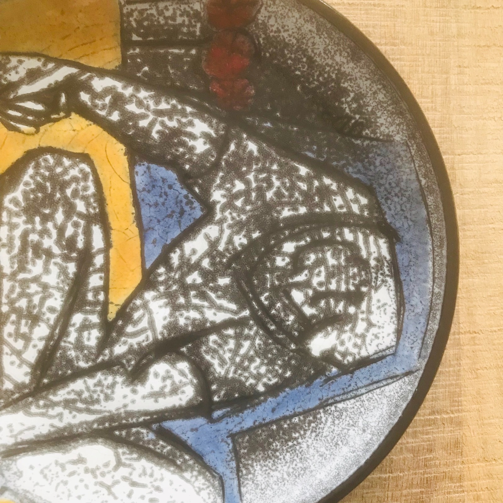 EARLY CHARLES SUCSAN QUEBEC POTTERY BOWL WALL PLATE CANADA