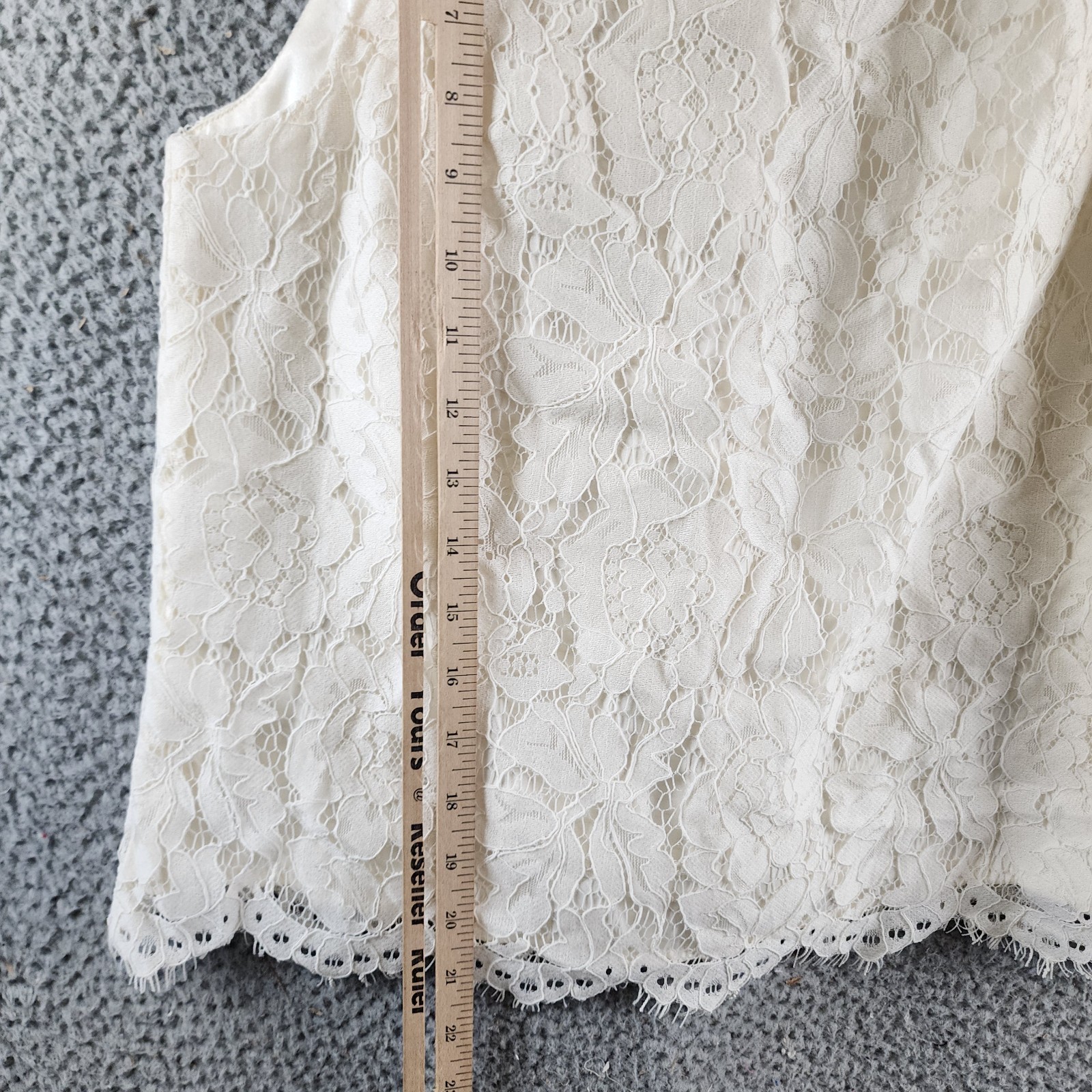 Karen Kane Sleeveless Lace Top Women's Small Cream Back Zip Closure - Picture 10 of 14