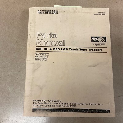 CAT Caterpillar D3G XL/LGP PARTS MANUAL BOOK LIST TRACTOR BULLDOZER sn BYR JMH