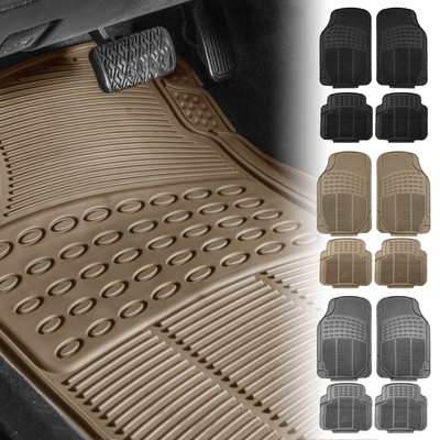 Car Floor Mats for Rubber 4pc Set Tactical Fit Heavy Duty