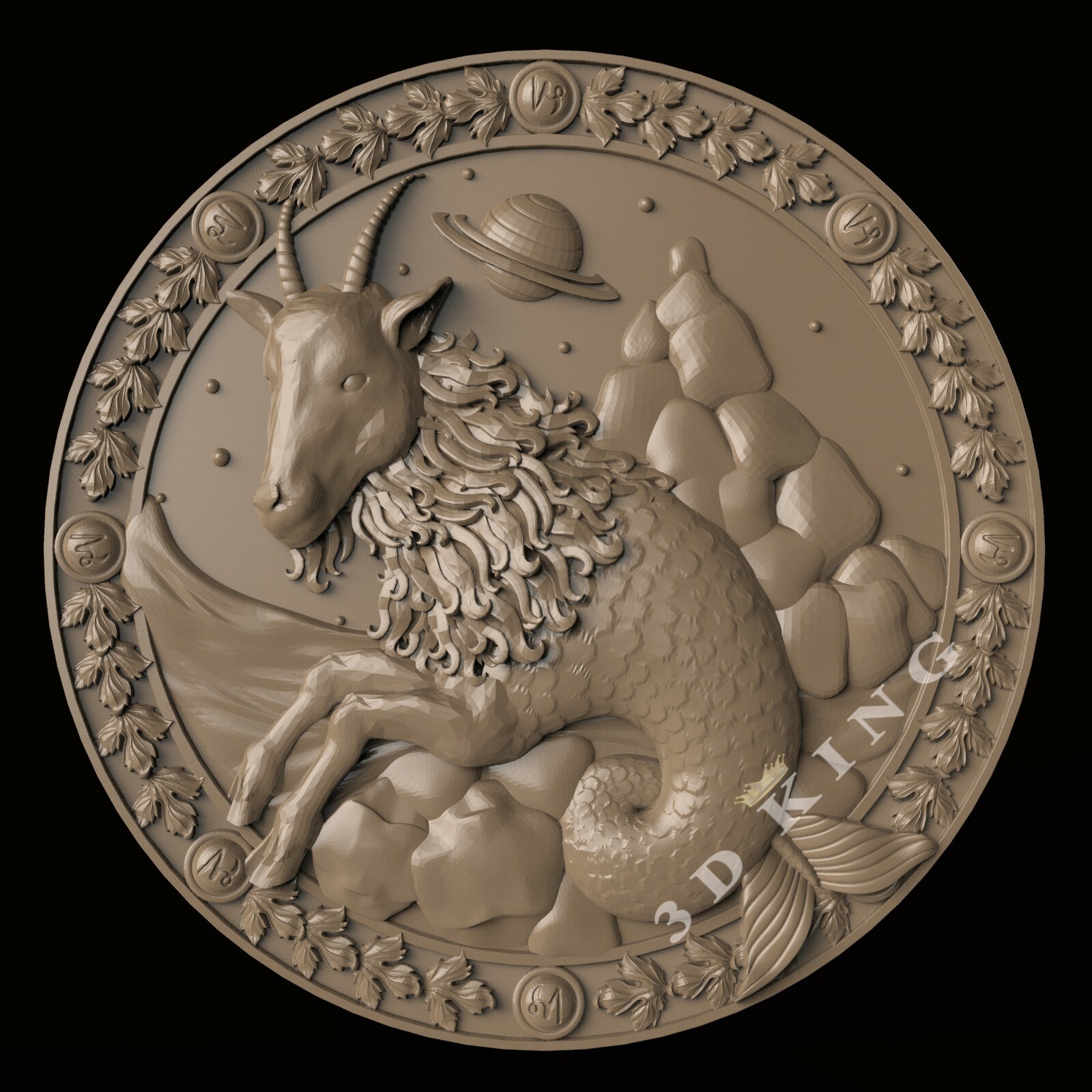 12 PCS 3D STL Models ZODIAC SIGNS for CNC Router 3D Printer Engraver Aspire