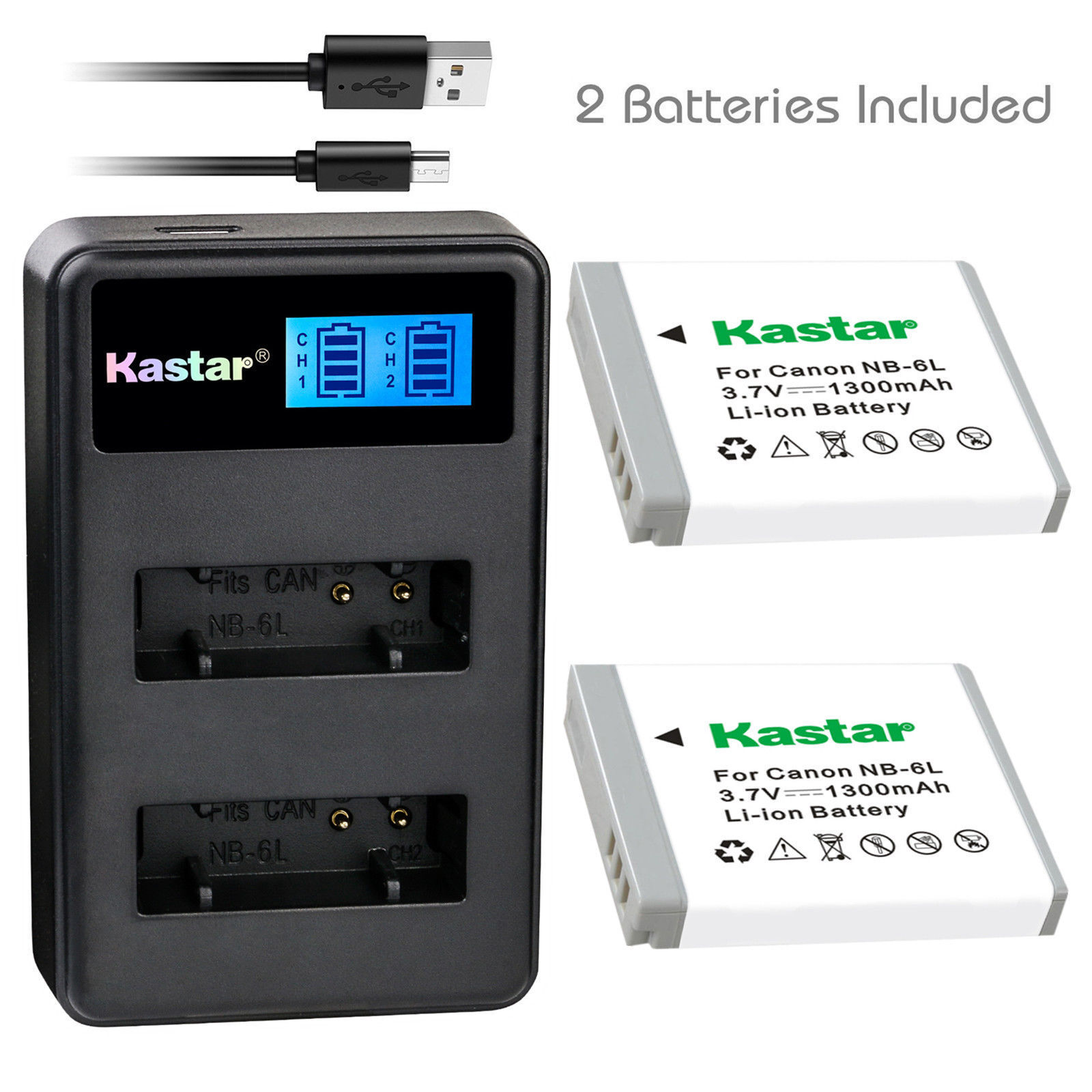 NB-6L Battery & LCD Charger for Canon PowerShot SX260 HS NB-6L Battery & LCD Charger for Canon PowerShot SX260 HS