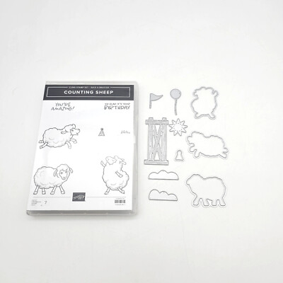 Stampin Up Counting Sheep #156591 Stamp Set w/ Dies Birthday