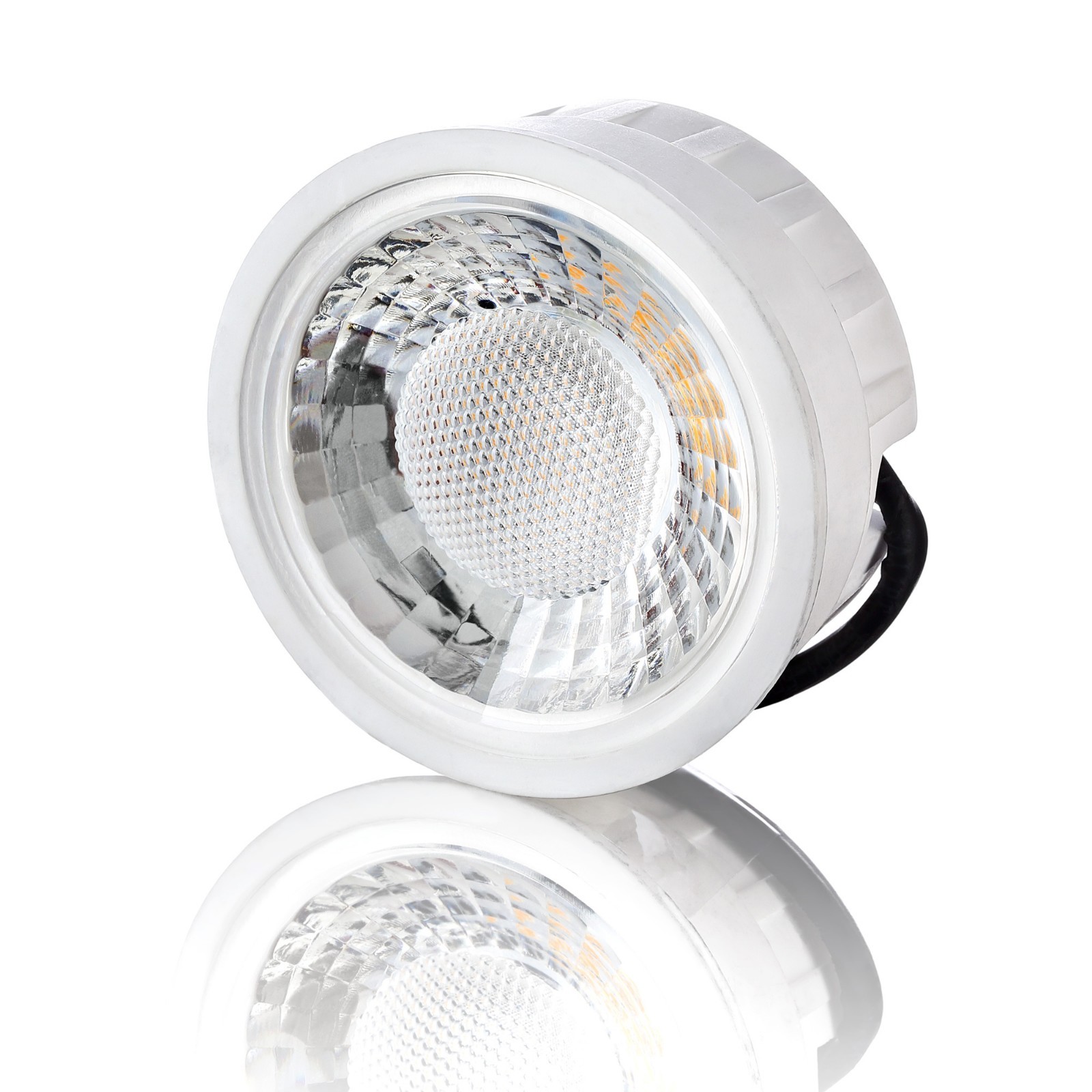 Flacher Decken-Aufbau-Spot Alu weiß eckig + LED-Modul 5W 230V Dimmbar - lambado® | eBay