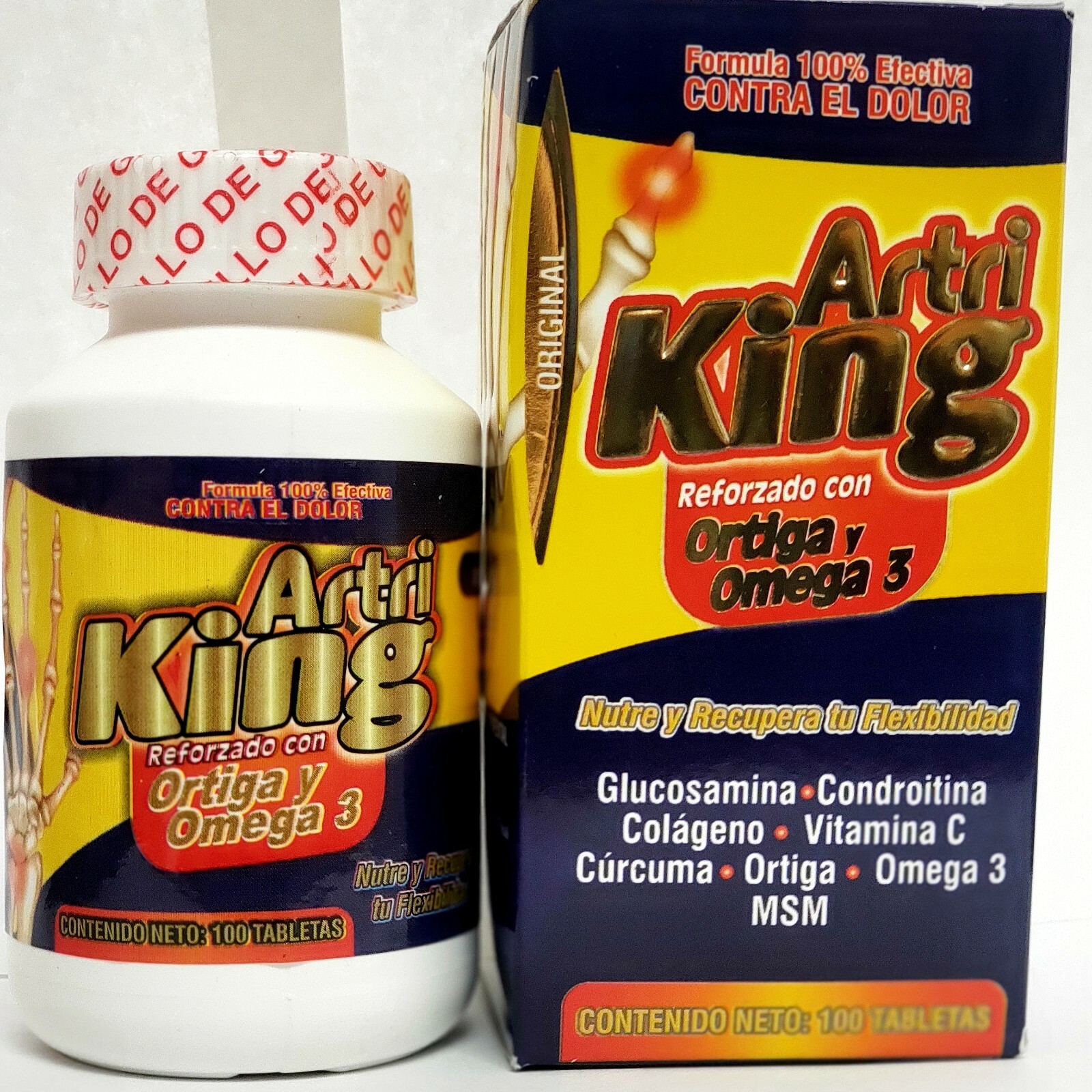 👑 ARTRI KING 👑 original con ORTIGA + OMEGA 3 + CURCUMA 100 tabs 100%
