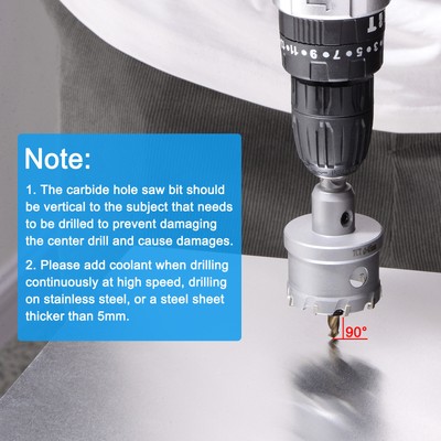 Metal Hole Saw TCT Carbide Cutter 100mm 4" Dia for Stainless Steel Metal