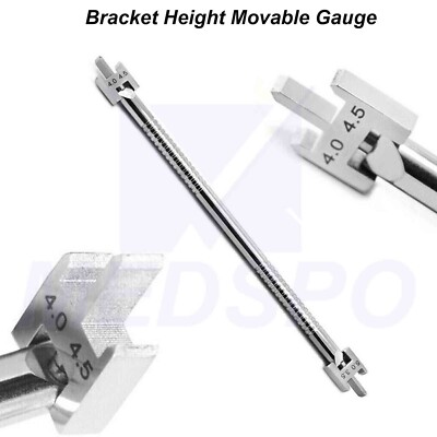 Dental Bracket Height Moveable Ortho Gauge Measuring Positioning Dentist Gauges