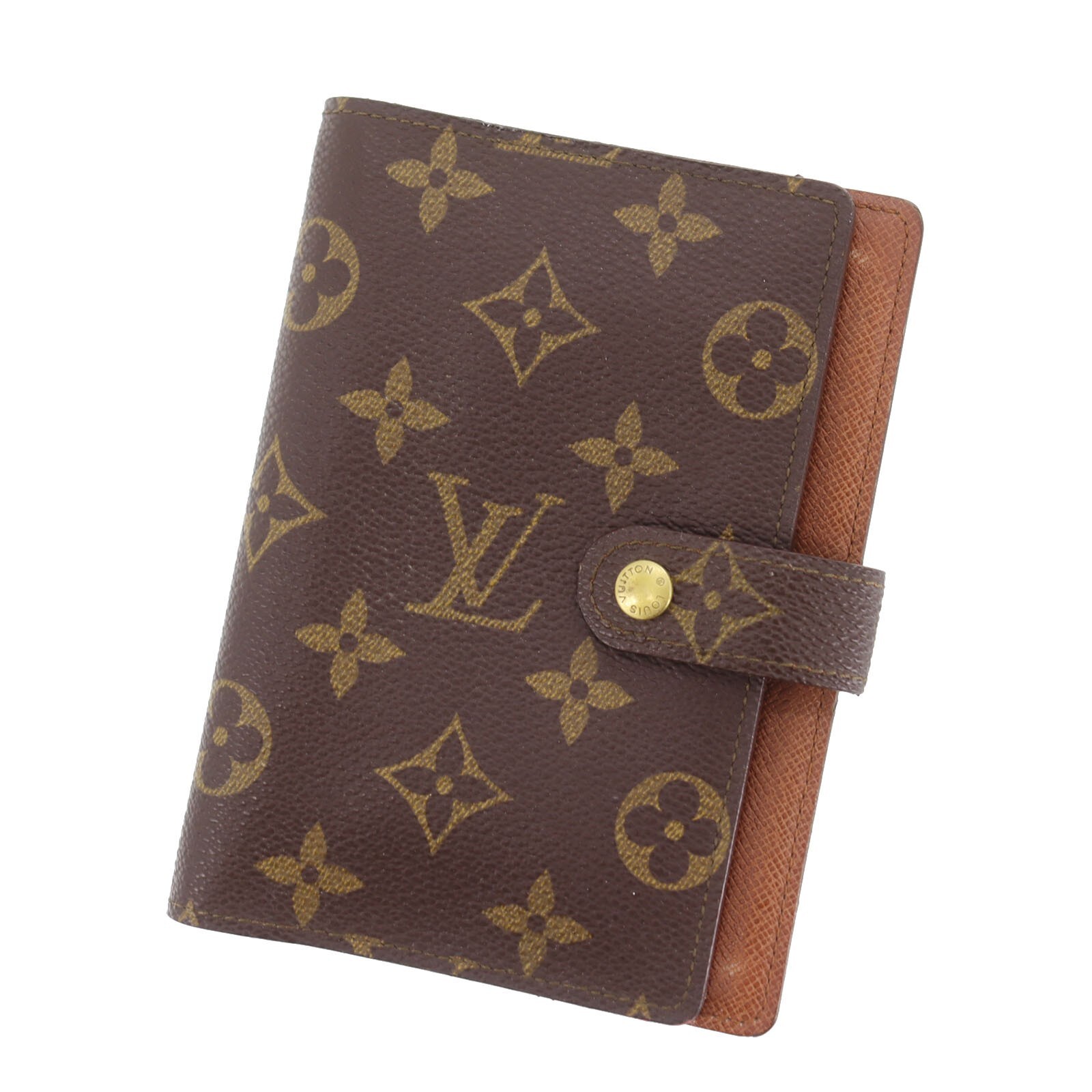 Louis Vuitton モノグラム レザー メモ帳カバー 美品】LOUIS VUITTON ルイ ヴィトン レザー アジェンダ PM