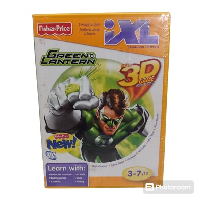 Fisher-Price iXL Learning System Green Lantern DC Comics New CD-Rom 3D Game