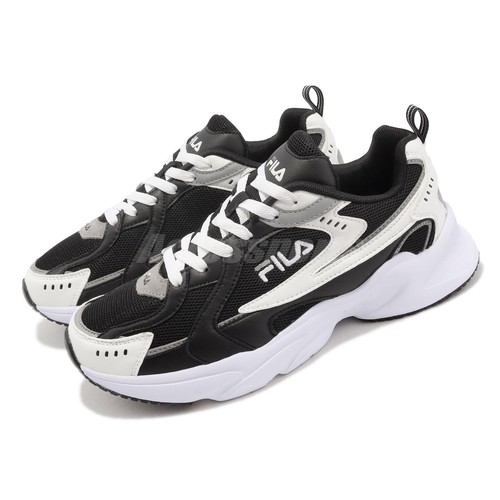 

Fila Pinball Black Ivory White Мужчины Повседневный образ жизни Коренастый папа Обувь Кроссовки, Черный, Pinball
