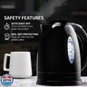 OVENTE Electric Kettle, 1.7L Fast Boiling Water Heater for Coffee or Tea, BPA Free with Water Level Gauge, Auto Shut-Off, Boil-Dry Protection, Indicator Light and Removable Filter, Black KP72B