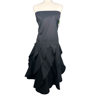 KM Collections By Milla Bell Dress Size 10 Black Mermaid Romantic Goth witchcore