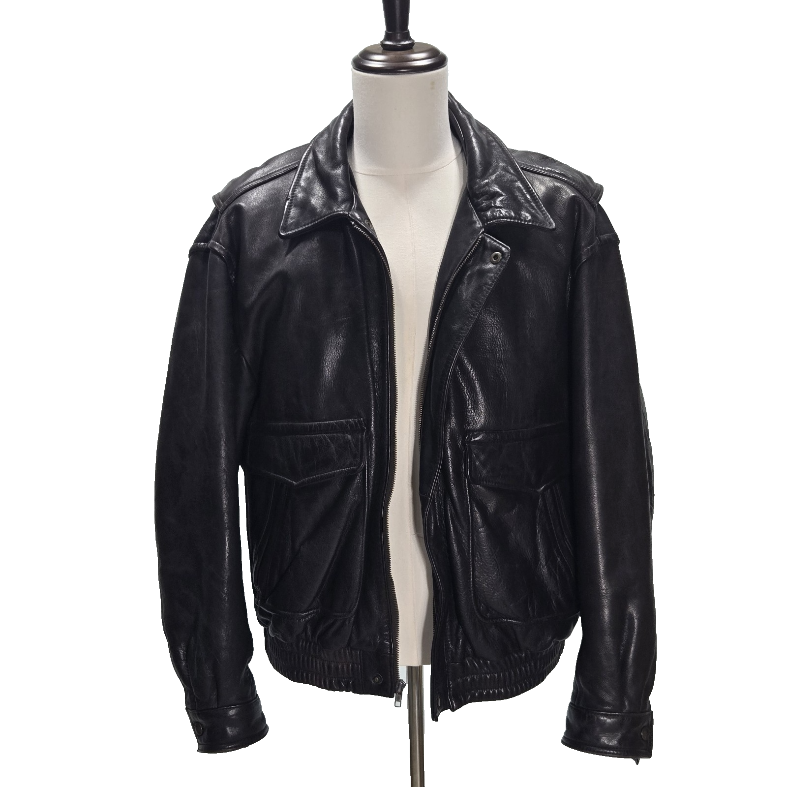 Vintage Banana Republic Leather Bomber Jacket Mens 44 Brown