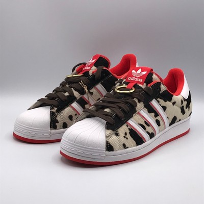 adidas Shoes Mens 7.5 White Red Brown 