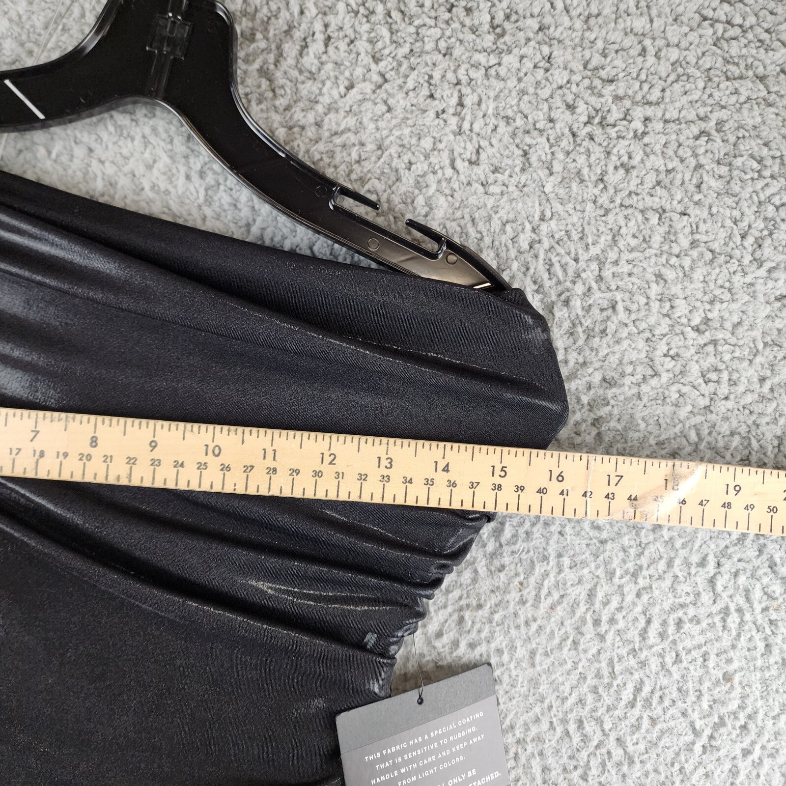 Norma Kamali Diana Shirred Midi Dress Women's L Black Solid Strapless Pull On - Picture 10 of 15
