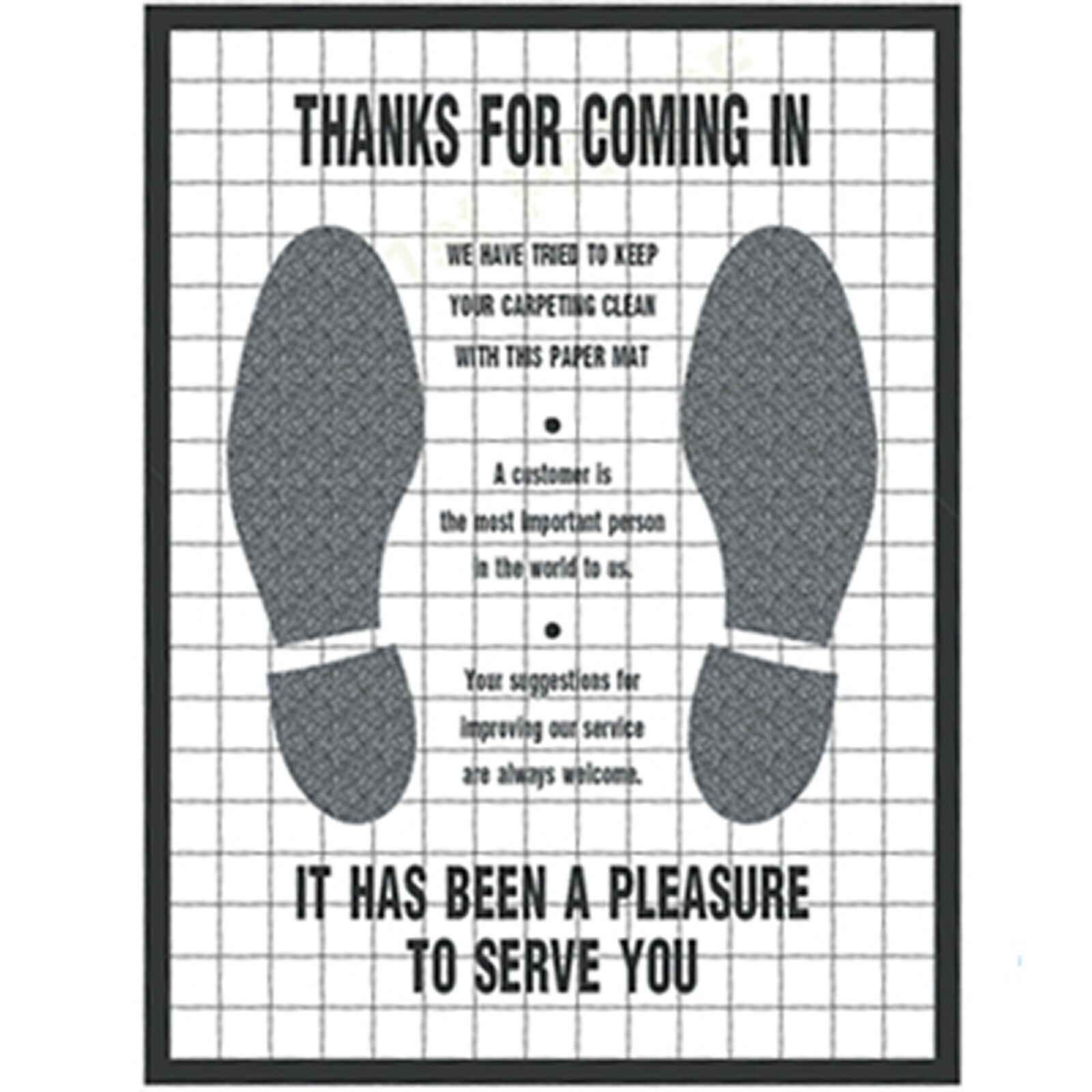 Poly Coated Paper Floor Mat Heavy Duty Premium Reinforced Disposable