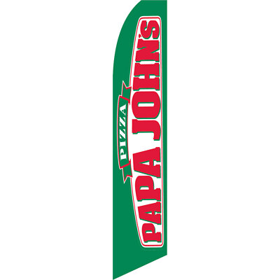 Papa John's 2 1/2 ft X 11 1/2 ft Swooper Flag