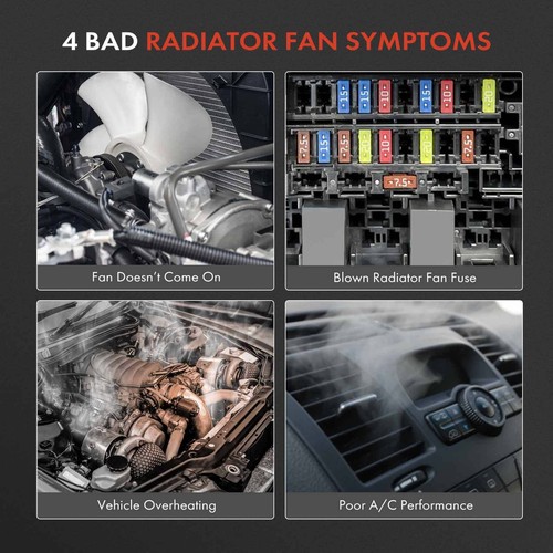 Left Engine Radiator Cooling Fan Assembly for Mercedes-Benz W202 C220 C230 C280