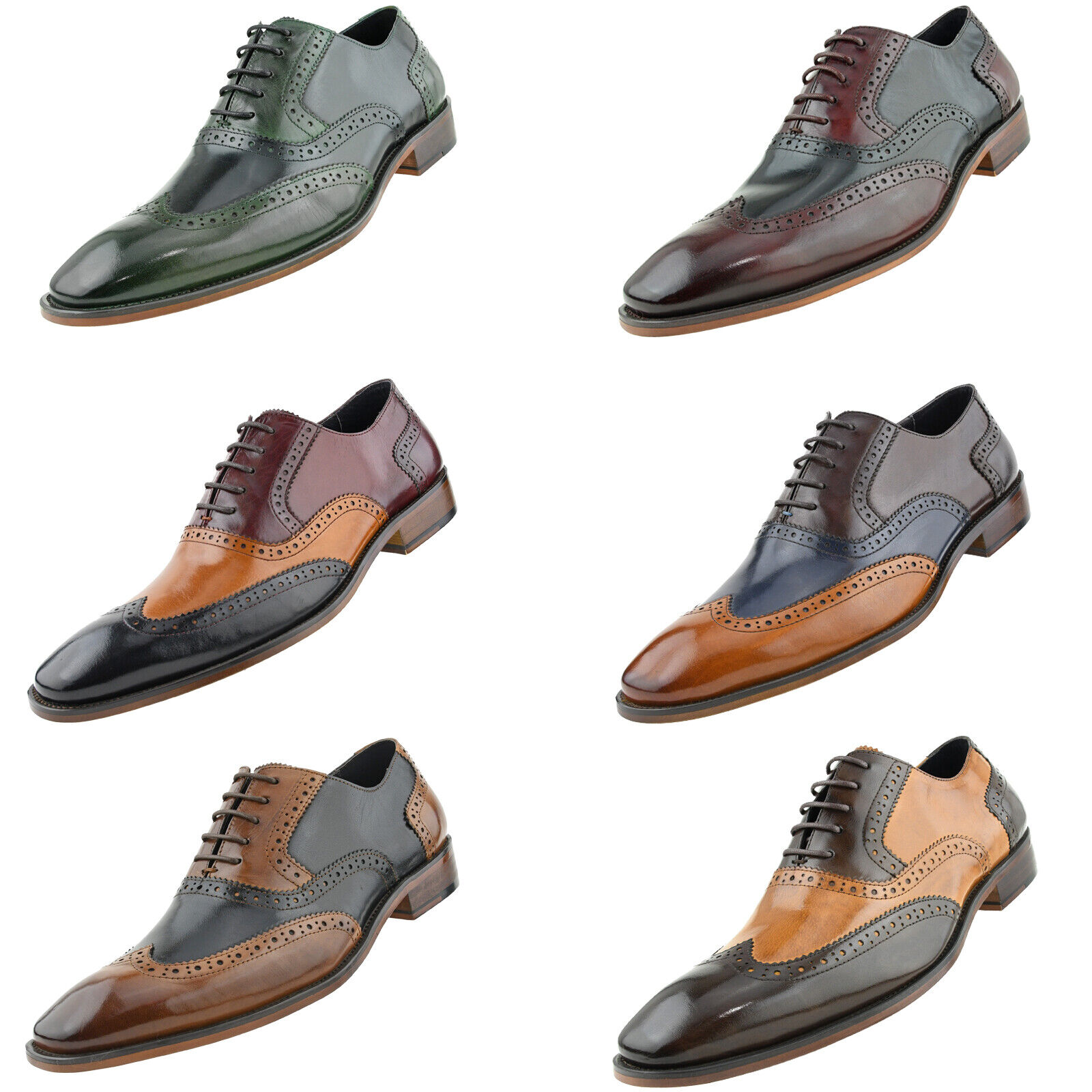 Asher Green Mens Genuine Leather Perforated Wingtip Oxfords Asher Green Mens Genuine Leather Perforated Wingtip Oxfords