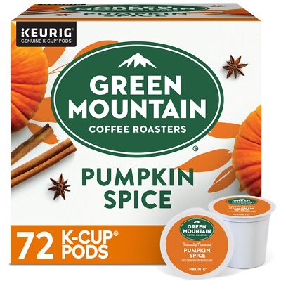 Green Mountain Coffee, Pumpkin Spice,  K-Cup Pods, Light Roast Coffee, 72 Count