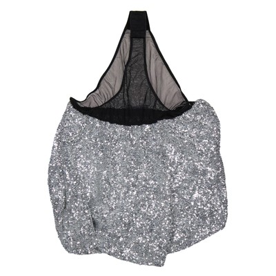 Pre-owned Attico The  Ladies Grey Sequins Mini Skirt In Gray