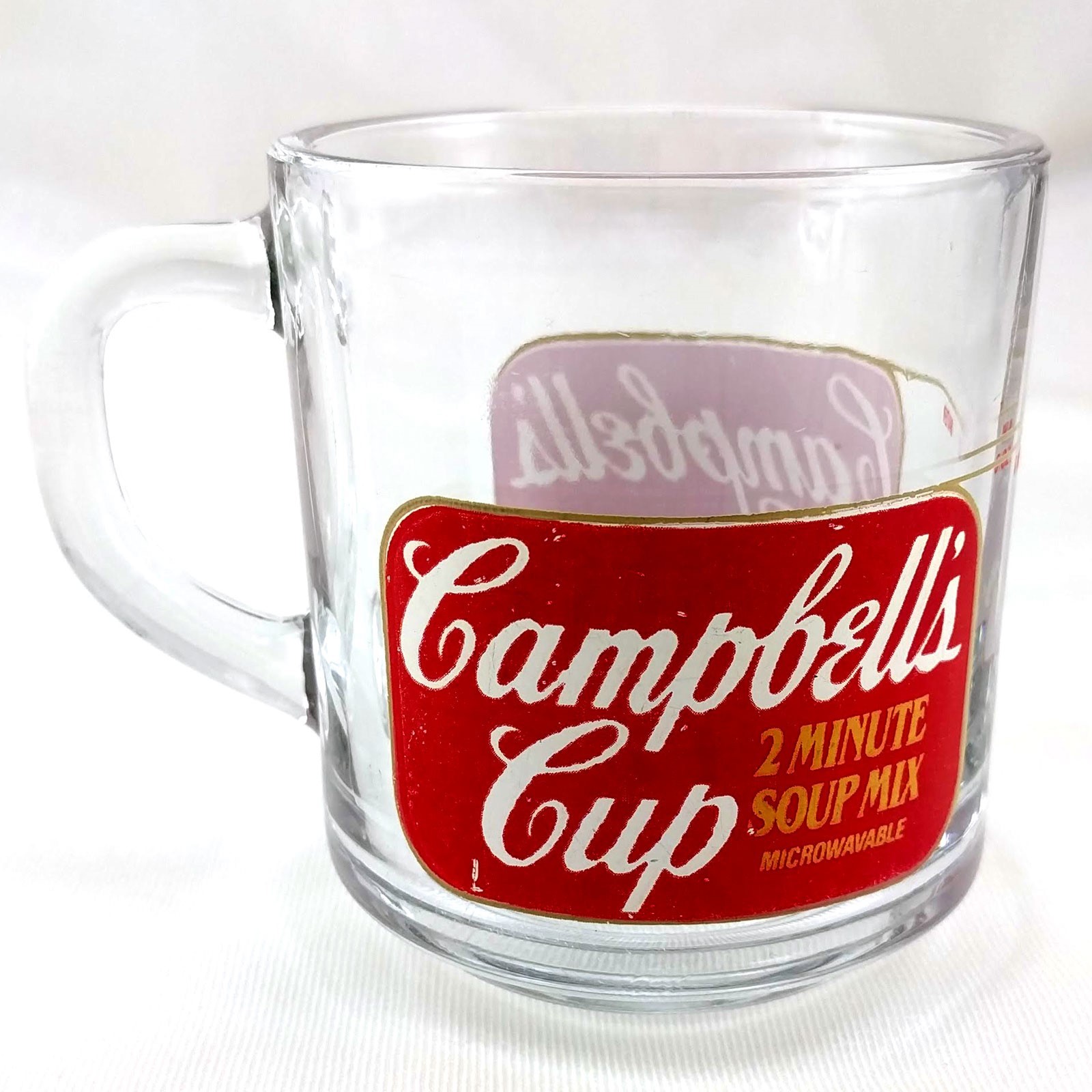 Anchor Hocking Campbell's Cup Clear Glass 6oz Soup Mix Mug ~ Made in the USA