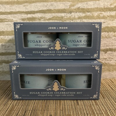 2 Joon Moon Whipped Soap Sugar Cube Scrub Celebration Set Sugar Cookie Exfoliant