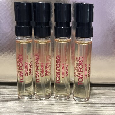 X4 Tom Ford CHERRY SMOKE EDP Deluxe Spray Vial 2 ml / 0.07 fl oz New