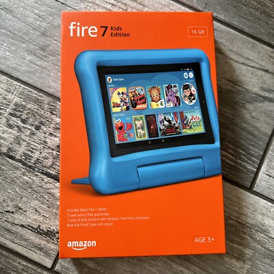 Amazon Fire 7 - 16 GB Kid's Tablet With Case - 7'' Display Screen  [Bundle] 3+