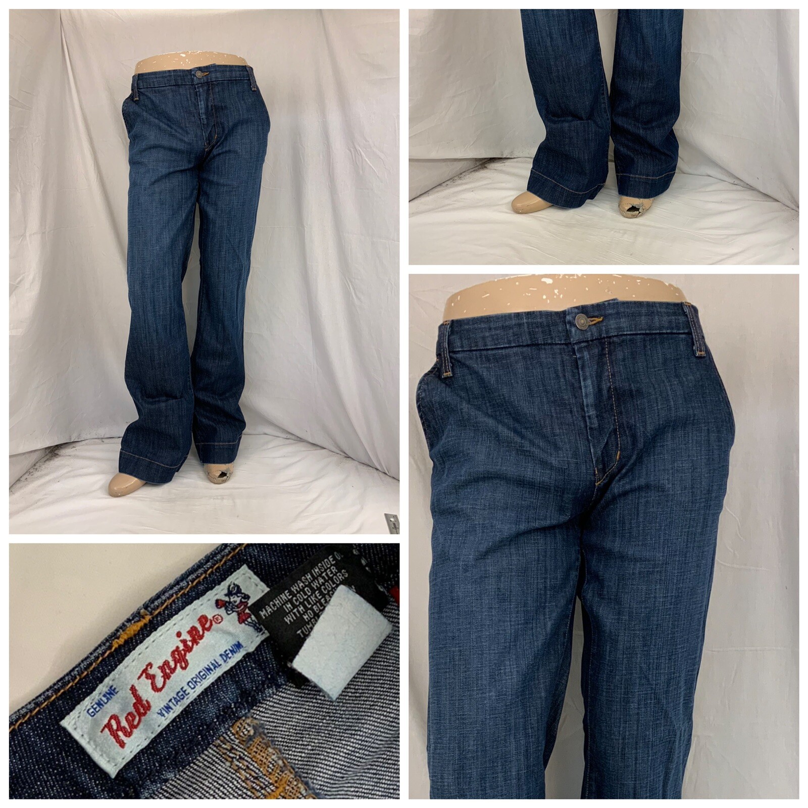 【EEUN】Paint Red Brick Denim EEUN】Paint Red Brick Denim