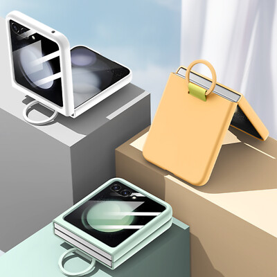 For Samsung Galaxy Z Flip5 5G Slim Shockproof Screen Protector with Ring Case 