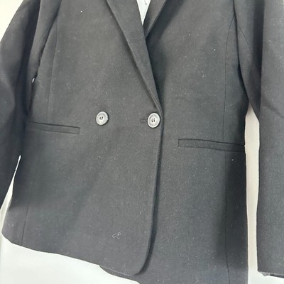Pre-owned Anine Bing Madeleine Blazer Jacket Oversized Fit Wool Blend Black Sz Xxs