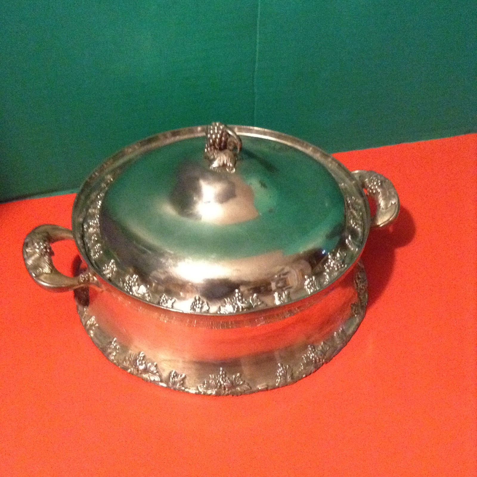 Antique Barbour Silver Co-Quadruple Silver-2piece Covered Dish With Handles #242