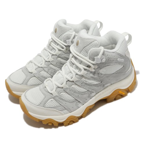 

Merrell Moab 3 Undyed Mid WP Undyed White Grey Gum Women Outdoors Hiking J003534, Белый, Moab 3 Undyed Mid Wp