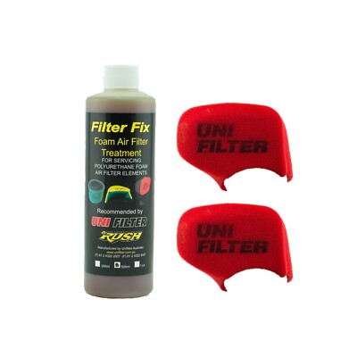2 x UNIFILTER TJM(LHS Fit) Ram Head Cover Snorkel PreCleaner Filter & Filter Oil